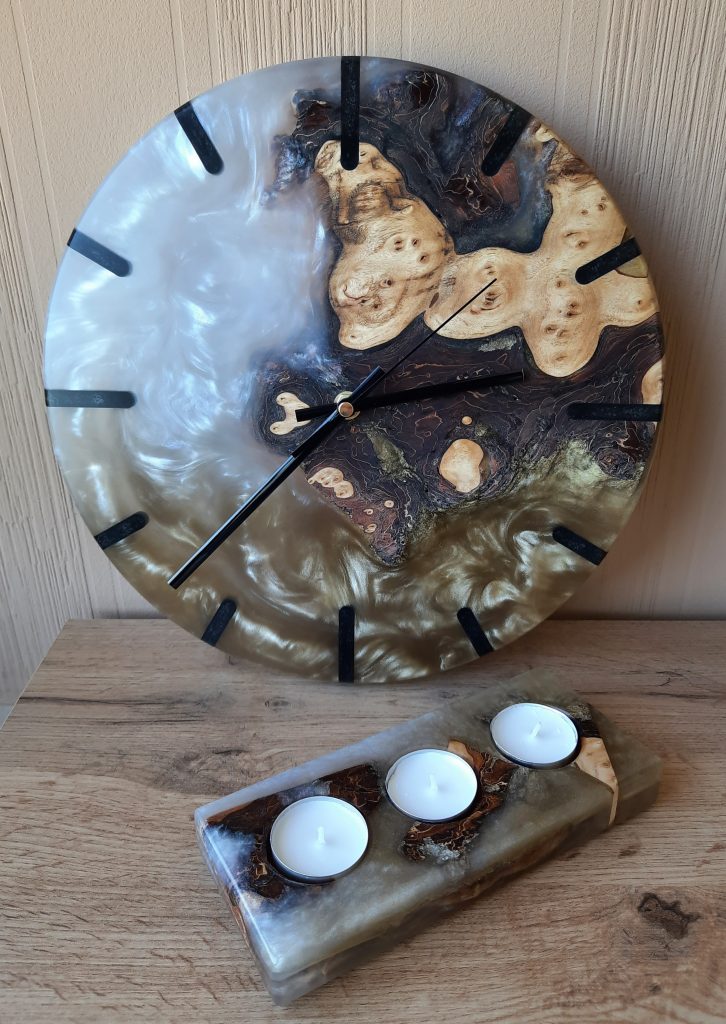 Harzkunst aus Holz und Epoxidholz