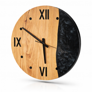 Wanduhr Ø 41cm mit Olivenholz