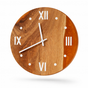 Wanduhr Ø 35cm mit Rustikaler Eiche