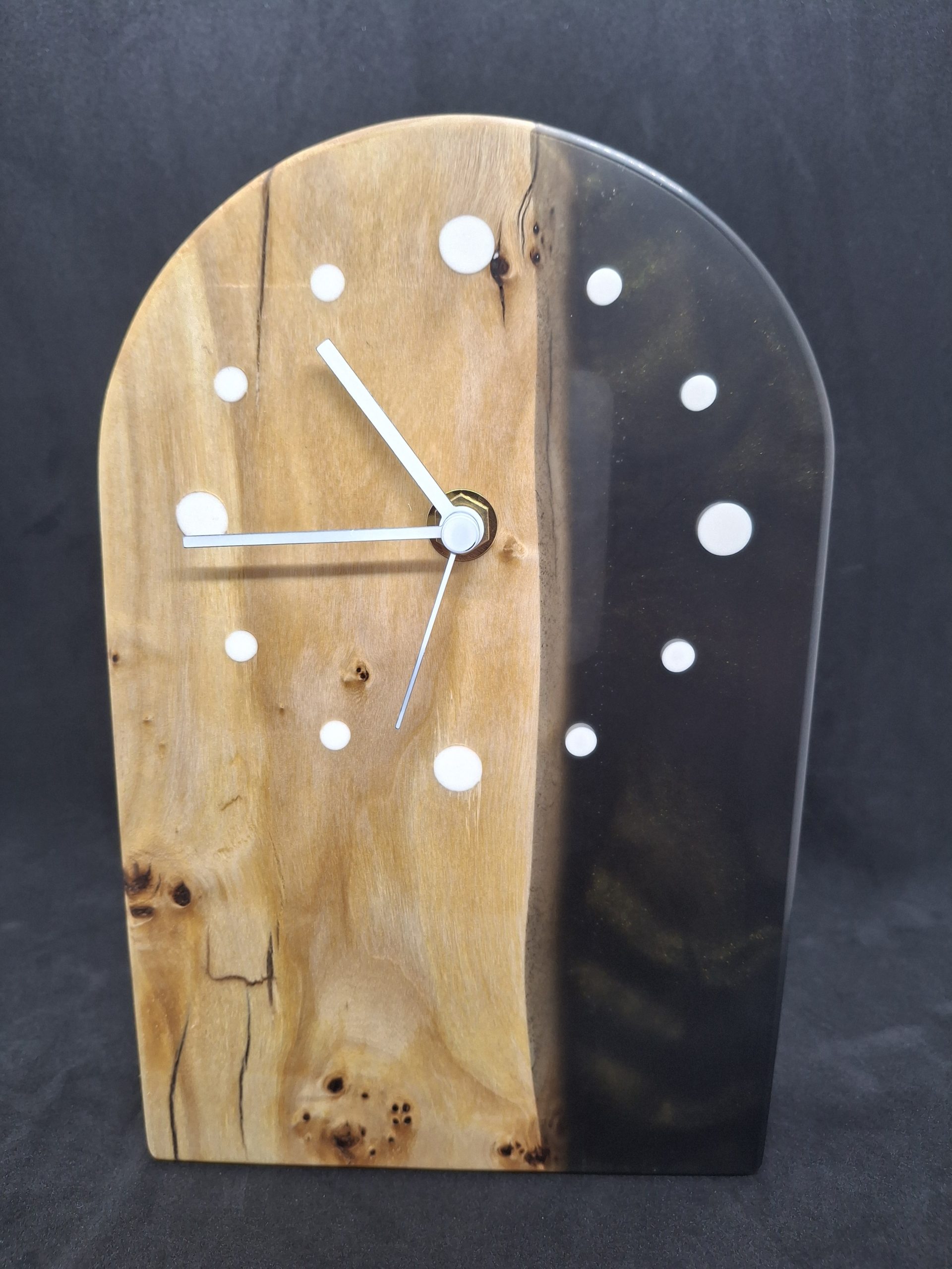 Maserpappel - Rustikale Standuhr