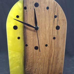 Eichenholz Rustikale  Standuhr "Gelb"