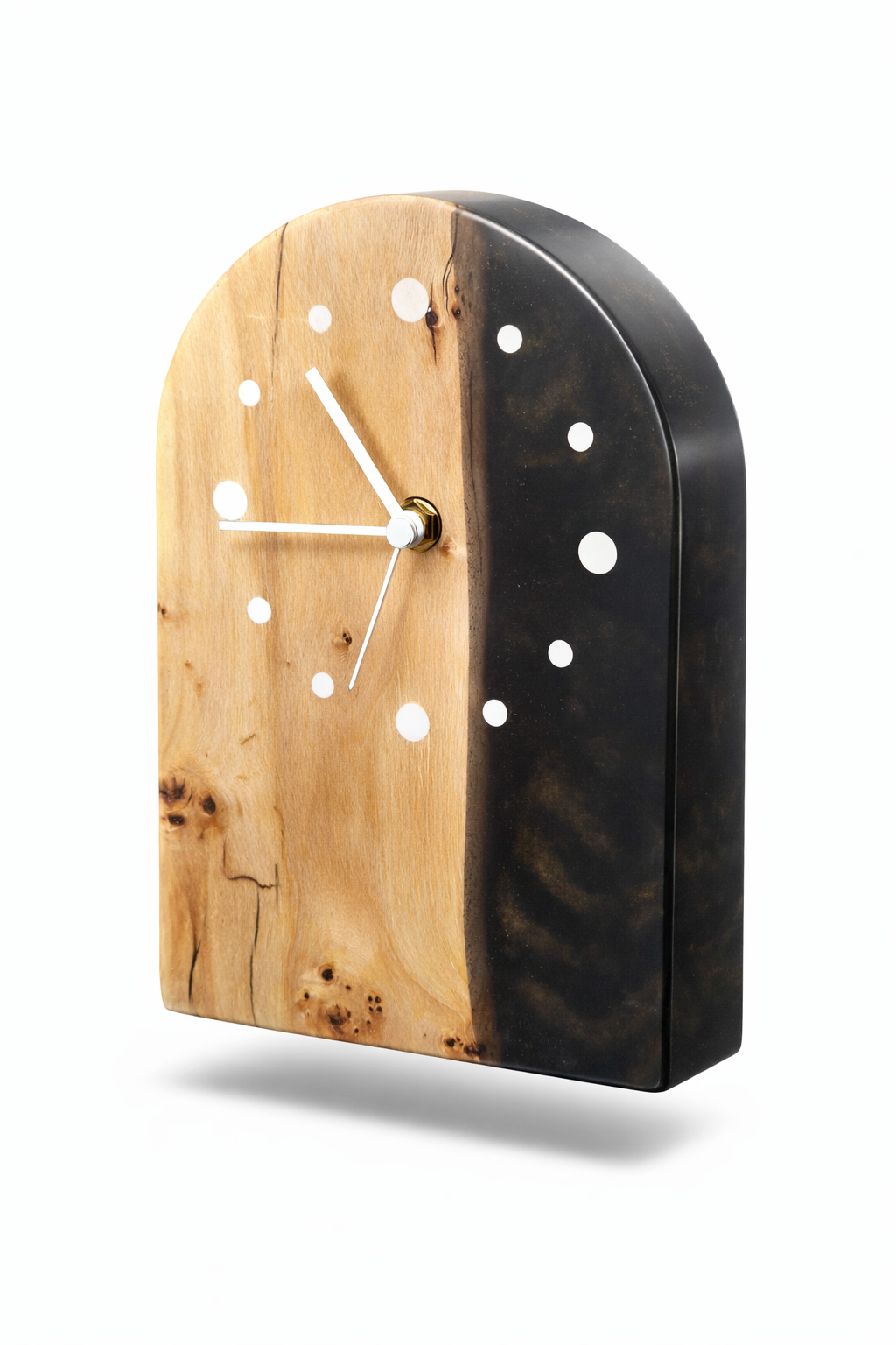 Maserpappel - Rustikale Standuhr