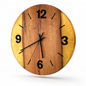 Wanduhr Ø 34 cm Rustikale Eiche